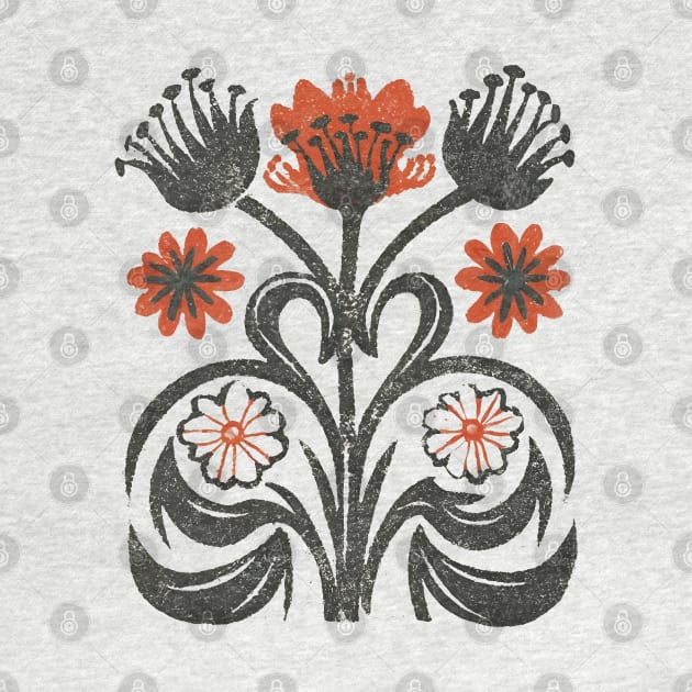 Wildflowers Scandinavian Folk Art by craftydesigns